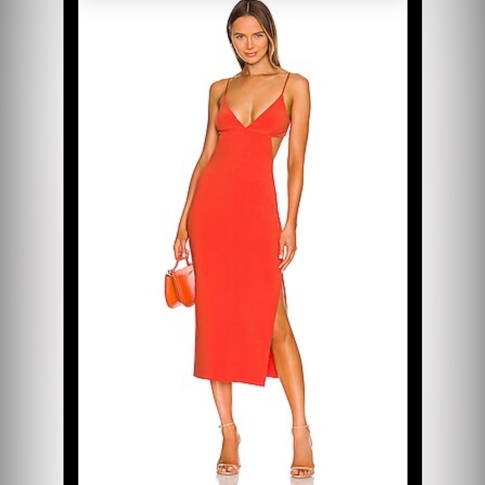 BEC + BRIDGE Ella Midi Dress in Flame